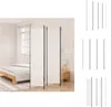 A room divider is shown in a bedroom setting, with a bed and a nightstand visible. Produktbild-Vorschau