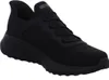 A black Skechers sneaker is shown from a side angle against a white background. Voir les images du produit