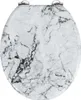 A top-down view of a toilet seat with a marble pattern. Podgląd zdjęcia produktu