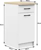 Küchenmöbel-Set OLIWIA 1.8m Modulares Weiß B180xH203xT46 cm Produktbild-Vorschau 6