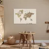 MuchoWow® Poster Weltkarte - Seil - Braun 60x40 cm - Produktbild-Vorschau 6