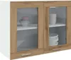vidaXL Armoire suspendue en verre Lyon Chêne Artisan Voir les images du produit 2
