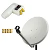 PremiumX SAT Anlage 80cm Antenne Aluminium Quad LNB weiß 8x Produktbild-Vorschau 1
