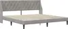 vidaXL Letto con testiera Grigio chiaro 180 x 200 cm Anteprima dell’immagine prodotto 3