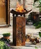Dekosäule mit Feuerschale aus Metall in Rost Optik, Produktbild-Vorschau 7