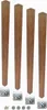 Tischbein Buche 72 cm Nussbaum – Set 4x mit Montageset Produktbild-Vorschau 1