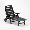 A black plastic sun lounger on a white background. Produktbild-Vorschau