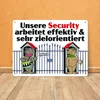 Wachhund Security Metallschild XL in 21x28 cm in weiß Produktbild-Vorschau 4