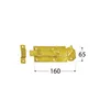 Türriegel mit Schlaufe und flachen Griff 160x55x2,0mm gelb Produktbild-Vorschau 3