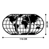 Wallity, World Map 11, Wanddeko, Schwarz, Metall, 116 x 58 Produktbild-Vorschau 7