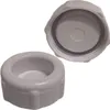 Two white plastic caps are shown against a white background. One cap is in the foreground, and the other is in the background. Náhled obrázku produktu