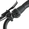 A close-up view of a bicycle's handlebar, showing the brake lever, gear shifter, and bell. Produktbild-Vorschau