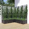vidaXL Sadzarka z kratką czarna 120x120x121,5 cm PP Podgląd zdjęcia produktu 2