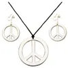 Hippie Halskette & Ohrringe mit Peace-Zeichen für Flower Produktbild-Vorschau 1