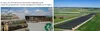 A split image showing a pile of logs on the left and a solar farm with wind turbines in the background on the right. Text about environmental responsibility is present. Produktbild-Vorschau