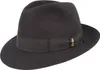 Borsalino klassischer Biber-Haarfilzhut Fedora in blau
