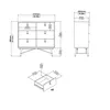Rye Kommode 6 Schubladen mattschwarz, Walnuss Nachbildung. Produktbild-Vorschau 7