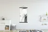 MuchoWow® Textilposter Kunst - Schwarz - Weiß - Abstrakt Produktbild-Vorschau 2