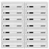 14-fach Briefkastenanlage Grau Ral 7035, 25 cm Tiefe, 14er Produktbild-Vorschau 2