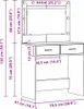 vidaXL Toaletný stolík betónová šedá 78,5 x 41 x 135 cm Náhľad obrázku produktu 7