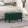 vidaXL Lavica Dark Green 70x35x41 cm Velvet Náhľad obrázku produktu 2