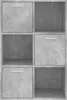 A modular storage unit with six cubbies, three of which have drawer fronts with handles. Náhled obrázku produktu