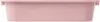 A close-up, side view of a pink cat litter tray. Produktbild-Vorschau