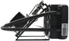 A side view of a black Bitcoin miner with cooling tubes and a fan. Produktbild-Vorschau