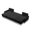 A black sectional sofa is shown from a slightly elevated, diagonal angle against a white background. Produktbild-Vorschau