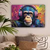 Obraz na plátně 90x60 cm - graffiti šimpanz, moderní Náhled obrázku produktu 2