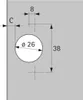 Topfscharnier,69609,95G,vernickelt Produktbild-Vorschau 4