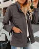 Damen-Outdoorjacke im Militärstil mit Reißverschluss und Produktbild-Vorschau 2