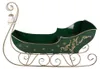 Clayre & Eef kerstdecoratie: slee, 141x60x92 cm, groen, Productafbeelding-voorbeeld 1