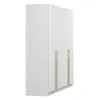 Drehtürenschrank Kleiderschrank Schrank 200 cm Weiß/Weiß Produktbild-Vorschau 6
