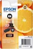 Packaging for an Epson ink cartridge with an orange theme. Produktbild-Vorschau