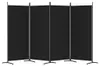 vidaXL 4-dielny paraván Čierna 346x180 cm Tkanina Náhľad obrázku produktu 4