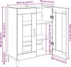 vidaXL Credenza bianca 69,5x34x90 cm Materiale a base di Anteprima dell’immagine prodotto 8