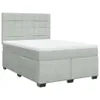 vidaXL Boxspringbett mit Matratze Hellgrau 160x200 cm Samt Produktbild-Vorschau 3