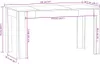 vidaXL Jedálenský stôl biely 140x74,5x76 cm Materiál drevo Náhľad obrázku produktu 5
