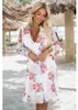 Vestido NUMOCO 388-3, estampado de flores de colores. Vista previa de la imagen del producto 4