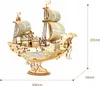 RoboTime 3D Holzpuzzle Japanisches Segelschiff Produktbild-Vorschau 9