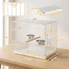 PawHut Vogelkäfig Klappbar Vogelhaus mit Holzsitzstange, 2 Produktbild-Vorschau 3