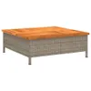 vidaXL Stolik ogrodowy szary 70x70x25 cm rattan i drewno Podgląd zdjęcia produktu 1