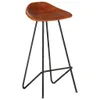 The Living Store Barhocker 2 Stk. Braun Echtleder Produktbild-Vorschau 2