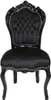 A black baroque-style chair is shown against a white background. Produktbild-Vorschau