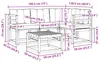 vidaXL Outdoor-Sofagarnitur mit Kissen 5 pcs Weiß und Creme Produktbild-Vorschau 8
