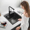 Sofetiy max Spülbecken 40x45cm, Spüle Schwarz Anthrazit, Produktbild-Vorschau 5