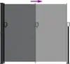 vidaXL Bočná výsuvná markíza čierna 180x500 cm Náhľad obrázku produktu 5