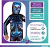 Costume da ragazzo scheletro al neon riciclabile Anteprima dell’immagine prodotto 3