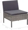 vidaXL 3-tlg. Garten-Lounge-Set mit Auflagen Poly Rattan Produktbild-Vorschau 7